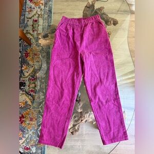 FRNCH Magenta Corduroy Pants